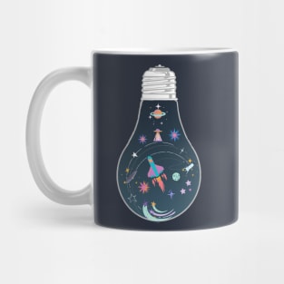 Milky way light bulb - Kawaii Mug